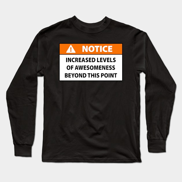 Warning: AWESOMENESS Long Sleeve T-Shirt by PopCultureShirts